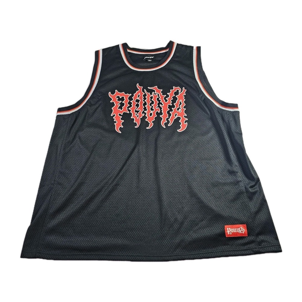 Pouya Jersey Basketball Mens 2XL Mesh‎ Black Sketchy EUC